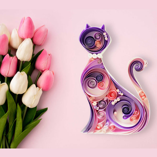 Pink and Purple Cat, Office décor, boutique décor, home décor, pop colors, Unique Gift,Best Christmas Gift,Thanksgiving Gift,Birthday,Cat lover,Feline Art,Fashion Art,Supermodel,Cat lady,Cat person,witch,super model