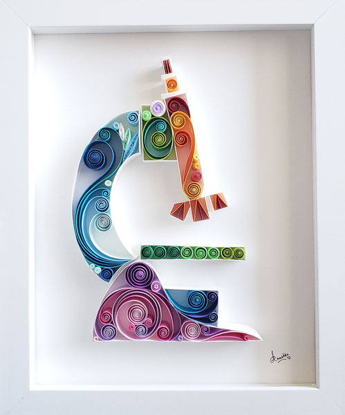 Best gift for teacher, best wedding day gift, best father's day gift, best gift near me, unique, premium, exclusive, microscope artwork, multi-colors, original art, paper art