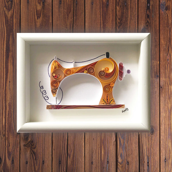 Paper Anniversary, For fashion designer, art for stitching, Gift for best friend, colorful sewing gift, sewing machine, boutique décor, wedding gift, handmade gift, stitching love, one who loves to sew, tailor friend